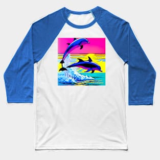 Cute Dolphin Baseball T-Shirt